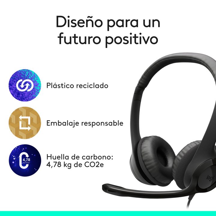 Logitech H390 Wired Headset for PC/Laptop, Stereo Headset with…