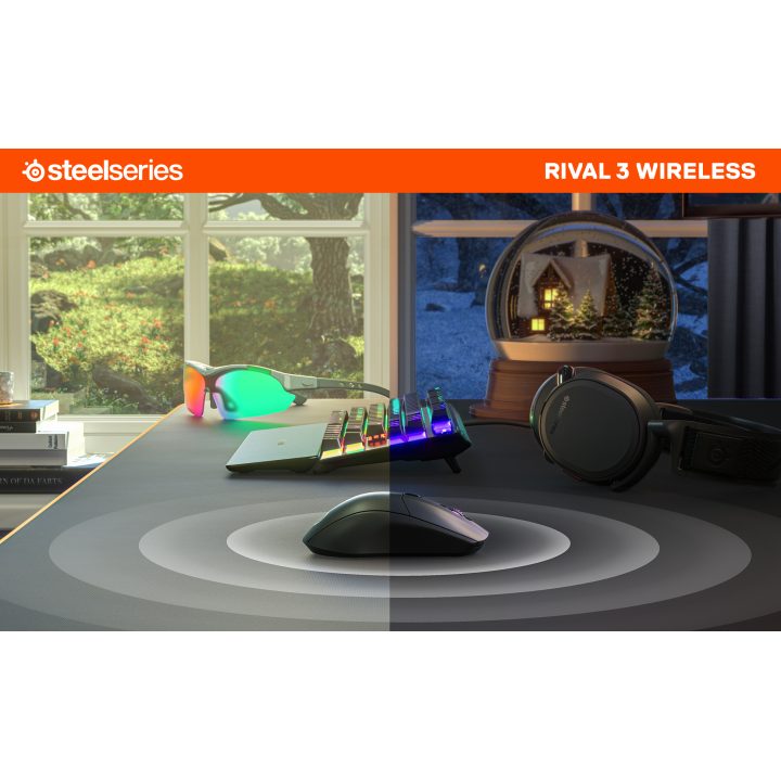 SteelSeries Rival 3 Wireless rato para mão direita RF sem fios +…