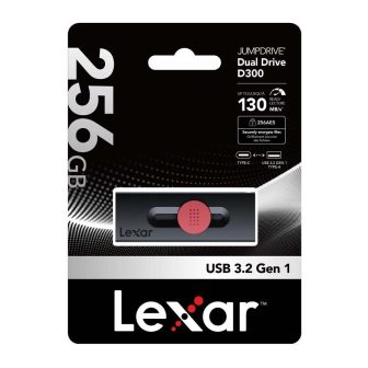 Lexar 256GB dual type-c and type-a USB 3.2 flash drive, up to 130MB/s…