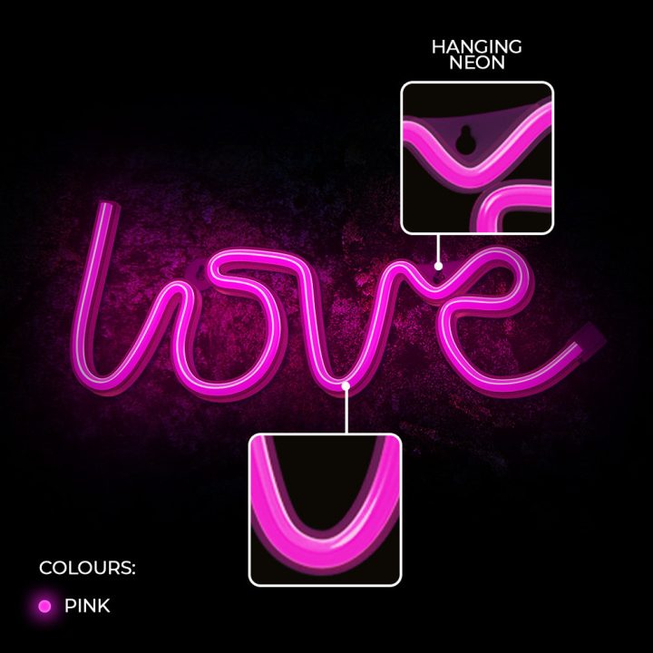 Lâmpada Forever neon LED love pink (RTV100208)