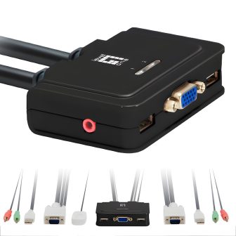 Level one Comutador KVM leven one KVM-0223 VGA USB para 2 CPU
