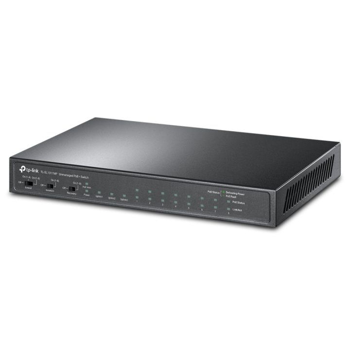 TP-Link TL-SL1311MP Unmanaged Fast Ethernet (10/100) PoE Switch Black