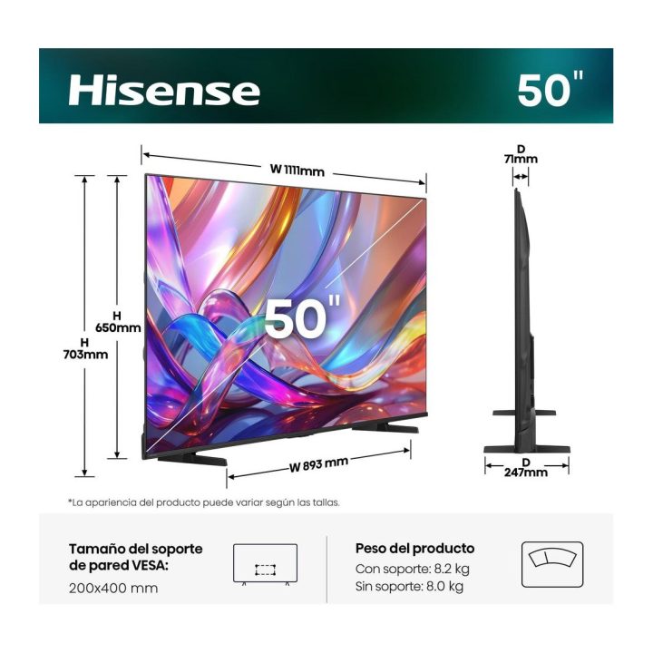 Hisense 50E7S 50" 4K UHD