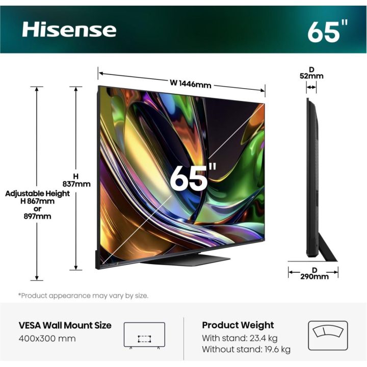 Hisense 65UR8S 65" 4K Smart TV