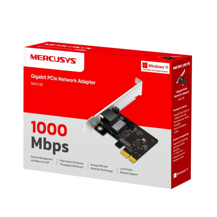 Mercusys MA210E 1x RJ45 PCI Express Network Card