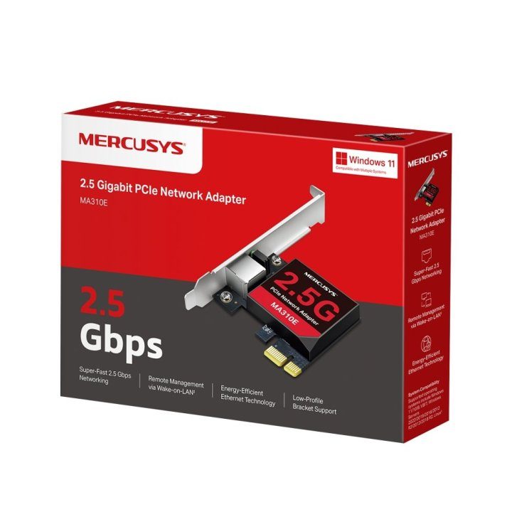 Mercusys MA310E Network Card 1x 2.5Gbps RJ45 PCI Express