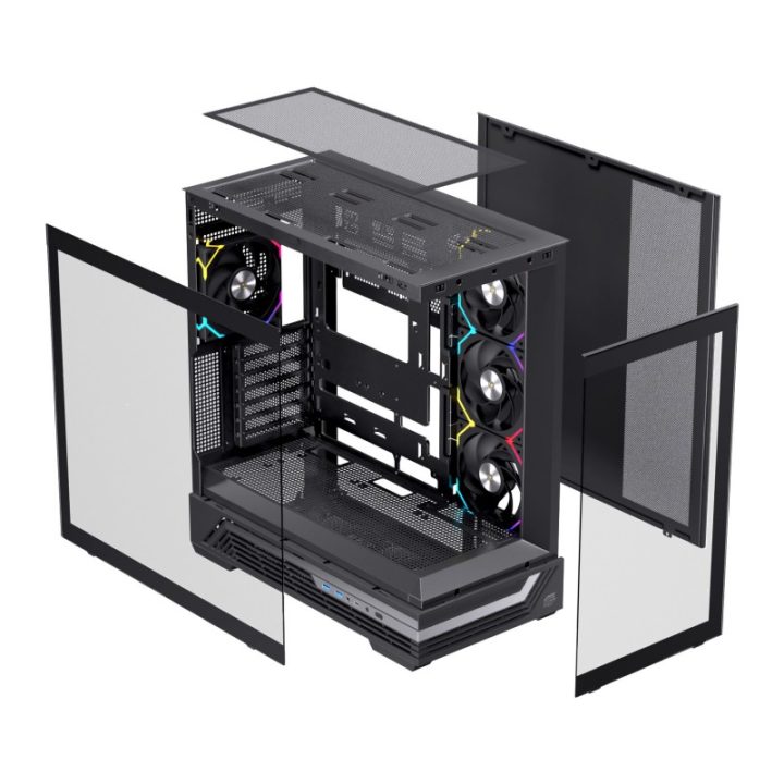 Generic ATX Tower Case Einarex Prisma S800 RGB Black (EXCS-PR-800R-B)