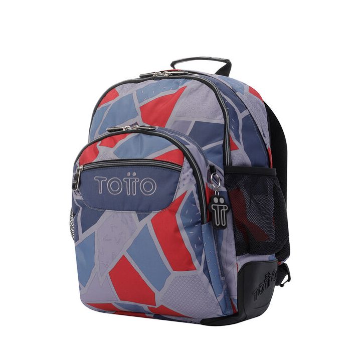Totto Crayoles Backpack School Backpack Gray, Red Polyester…