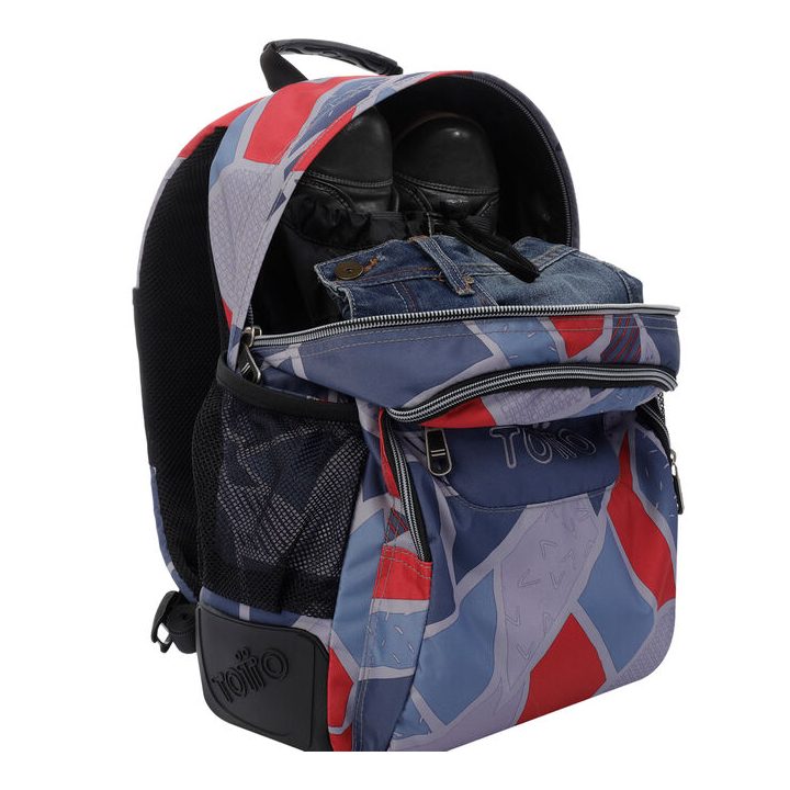 Mochila escolar Totto Crayoles Cinzenta, Vermelha Poliéster…