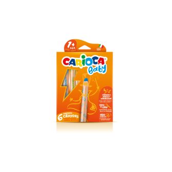 Caja 6 lápices 3 en 1 + sacapuntas Carioca baby 42817