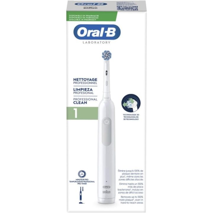 Braun Oral-B Lab Pro 1 Clean Adult Oscillating Toothbrush White