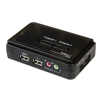 StarTech.com Conjunto de Comutador KVM de 2 Portas Tudo Incluído -…