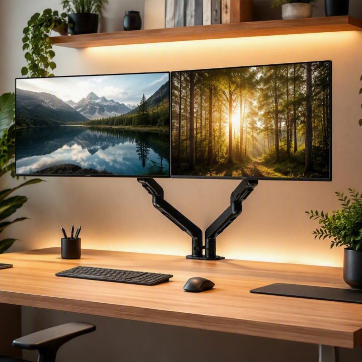 Ewent EW1491 34" Desktop Monitor Stand Black