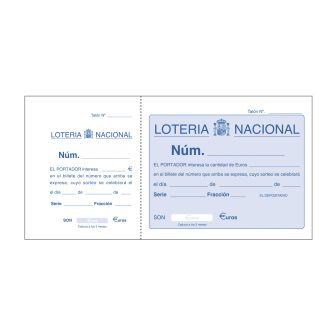 Dohe 50015 Lottery Ticket Book 100 Sheets 1/3 Landscape Simple