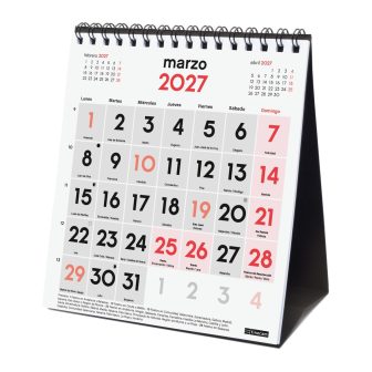 Calendario 2027 sobremesa neutro numeros grandes XS 140X150MM Finocam…