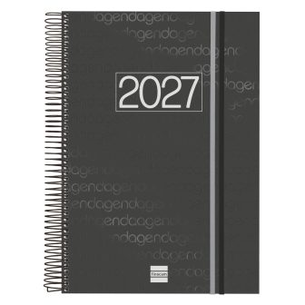 Agenda 2027 basic year E40 210X297MM dia pagina negro Finocam…