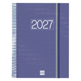 Agenda 2027 basic year E40 210X297MM dia pagina azul Finocam 741111027
