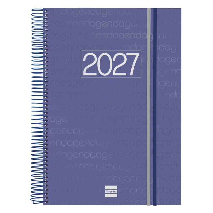 Finocam 2027 Basic Year Agenda E40 210x297mm One Day Per Page Blue…
