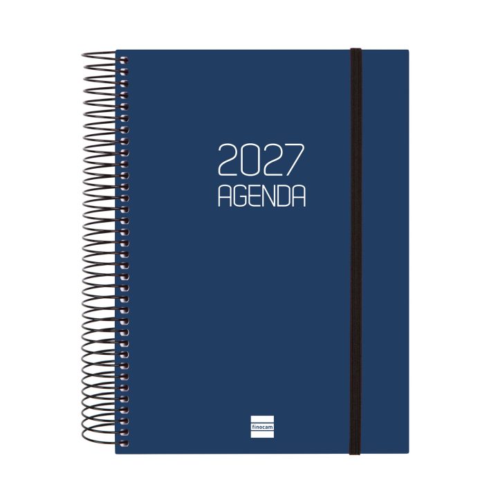 Agenda 2027 basic opaque E10 155X212MM dia pagina azul Finocam…