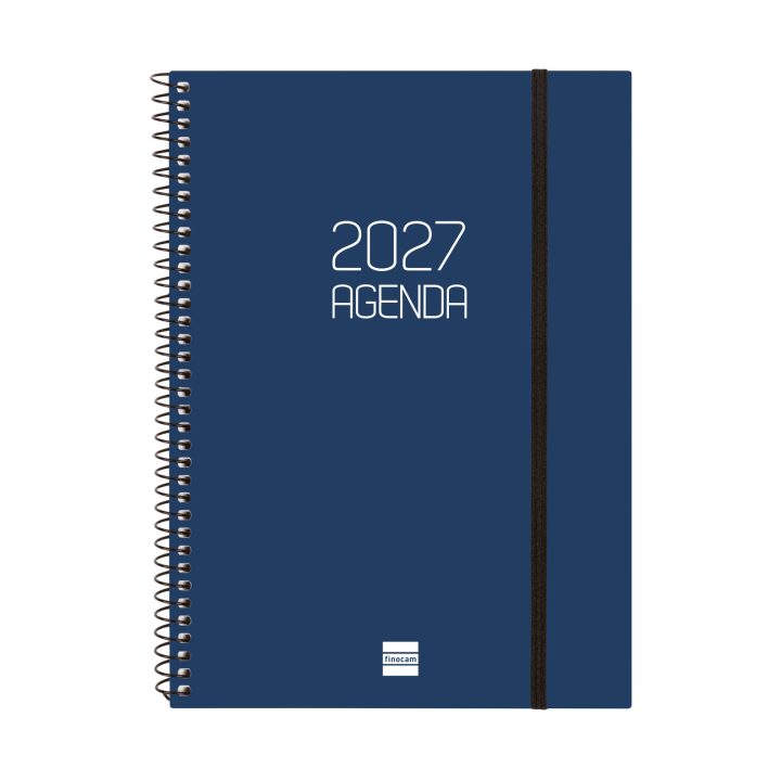 2027 Basic Opaque Agenda E10 155x212mm Weekly View Horizontal Blue…