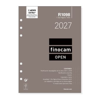 Recambio anual 2027 R1098 OPEN1000 155X215MM dia pagina Finocam…