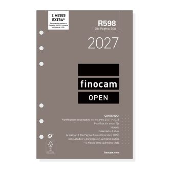 Recambio anual 2027 R598 OPEN500 117X181MM dia pagina Finocam…