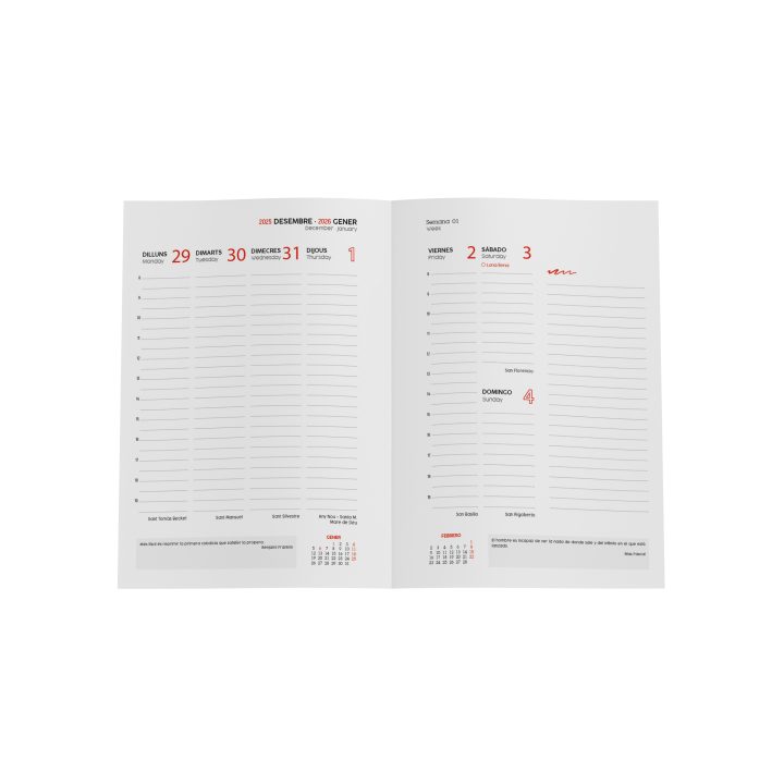 Agenda 2026 paris s/v 15X21 preto catalan Ingraf 356574