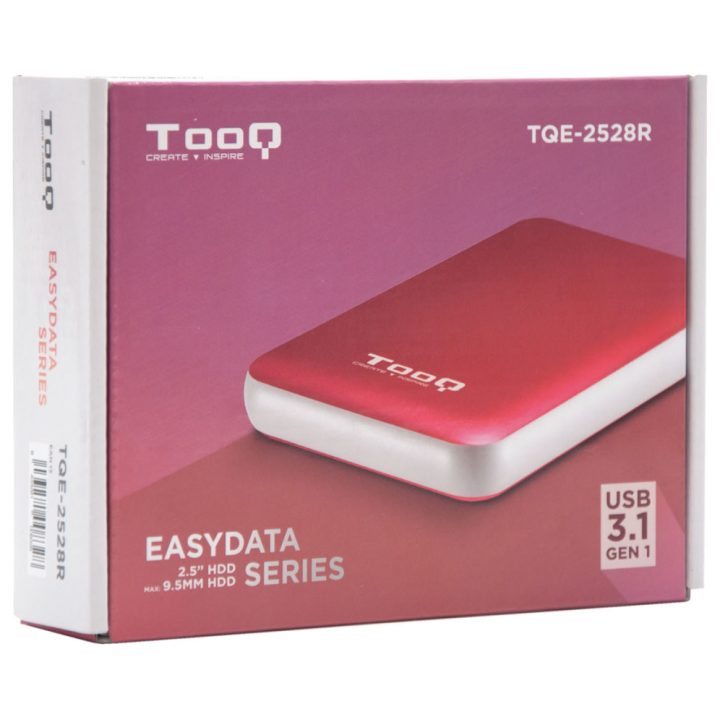 TooQ Caixa externa para discos rígidos 2.5" SATA I/II/III a USB 3.1…