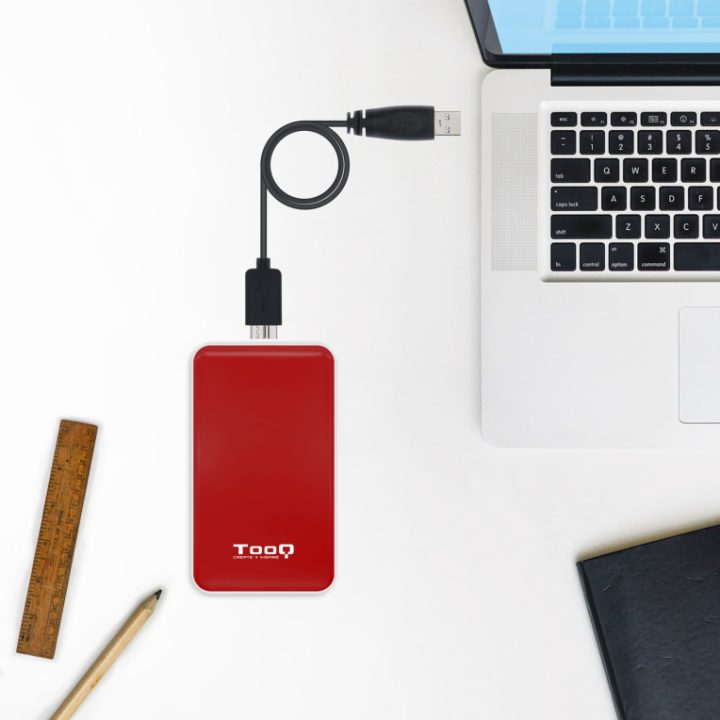TooQ Caja externa para discos duros 2.5" SATA I/II/III a USB 3.1 Gen1…