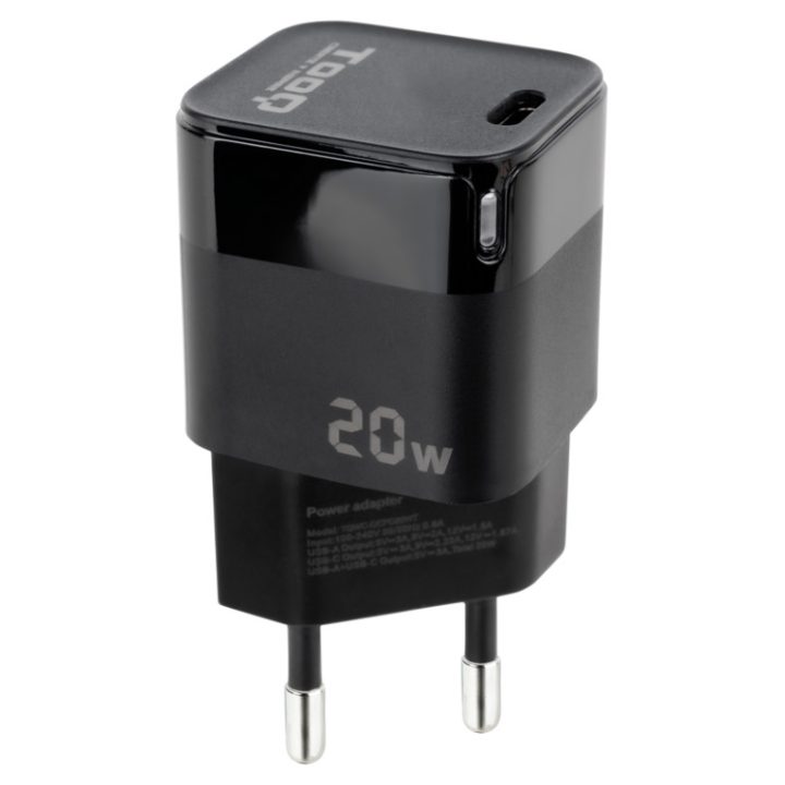 TooQ TQWC-PD20 Universal Mobile Device Charger Black AC Fast Charging…