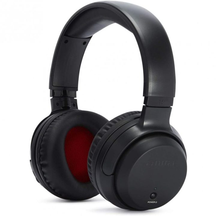 Aiwa WHF-880 Wireless Headphones Black + Charging Base