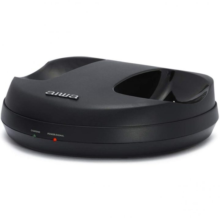 Aiwa WHF-880 Wireless Headphones Black + Charging Base
