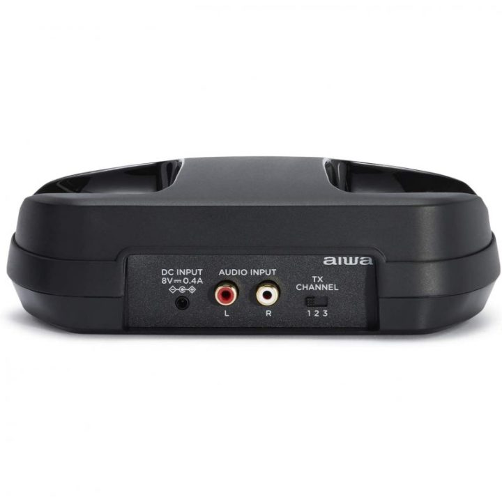 Aiwa WHF-880 Wireless Headphones Black + Charging Base