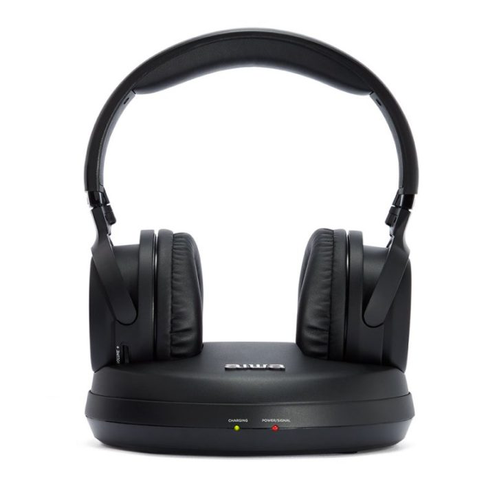 Auscultadores sem fios Aiwa whf-930D preto + base de carregamento