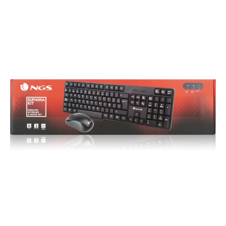 NGS EUPHORIA KIT Wireless RF Universal Keyboard Mouse Included QWERTY…