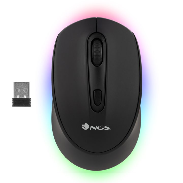 NGS SMOG-RB ratón Juego Ambidextro RF Wireless + Bluetooth Óptico…