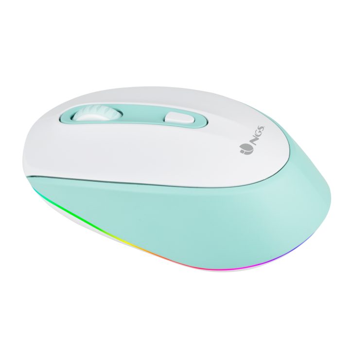 NGS SMOG MINT-RB rato de jogo ambidestro RF sem fios + Bluetooth…