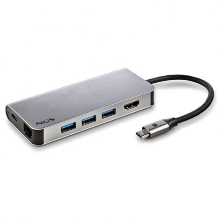 NGS WONDER DOCK 8 USB 2.0 Type-C Silver
