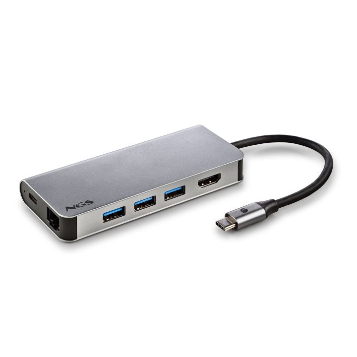 NGS WONDER DOCK 8 USB 2.0 Type-C Silver