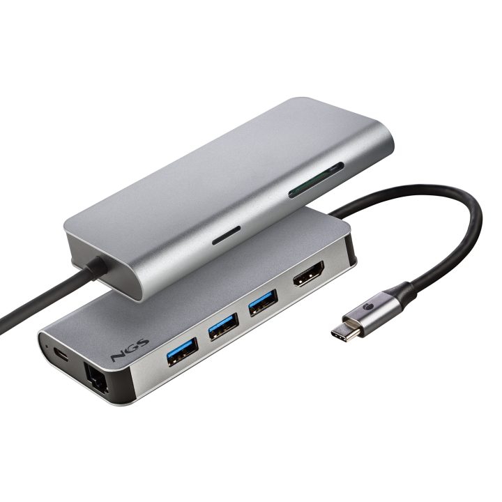 NGS WONDER DOCK 8 USB 2.0 Type-C Silver
