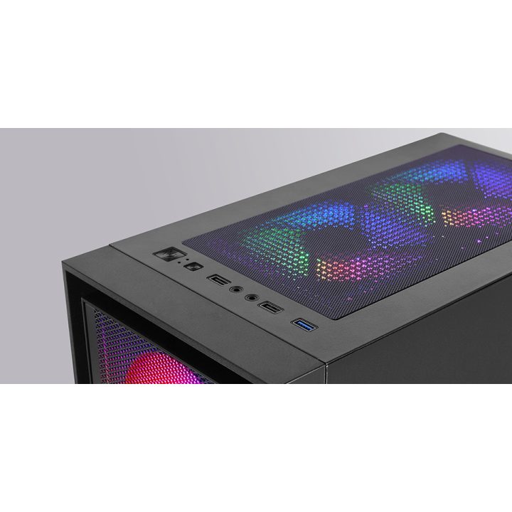 Mars Gaming MC-AIR, Caixa Gaming ATX, 4x Ventoinhas FRGB Rainbow…