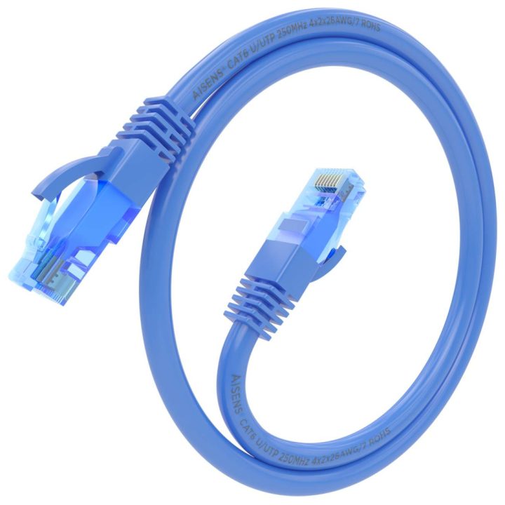 AISENS Cat.6 UTP AWG26 CCA RJ45 Patch Cable, Blue, 30 cm