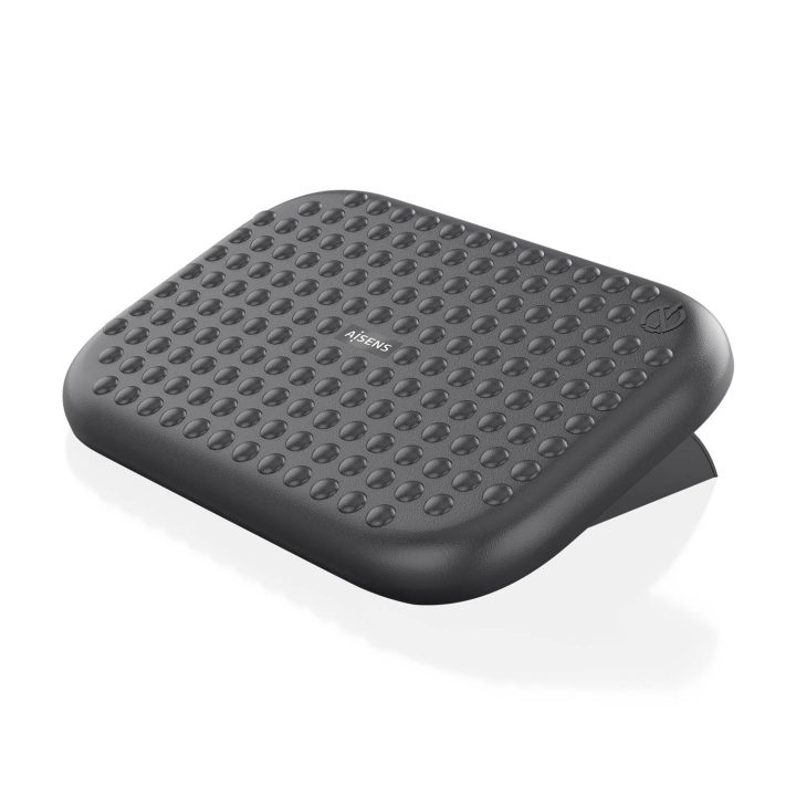 AISENS Adjustable Footrest, Black