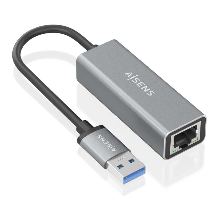 AISENS Conversor USB 3.0 a ethernet Gigabit 10/100/1000 Mbps, Gris…