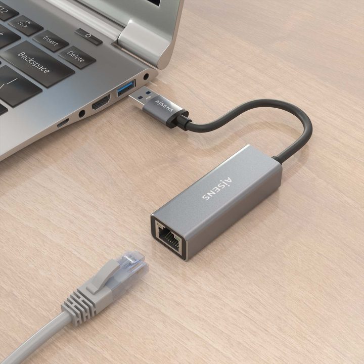 AISENS USB 3.0 to Gigabit Ethernet 10/100/1000 Mbps Converter, Gray…