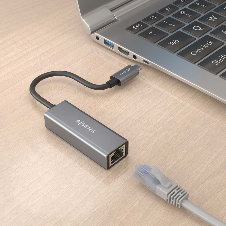 AISENS USB3.1 Gen1 USB-C to Gigabit Ethernet 10/100/1000 Mbps…