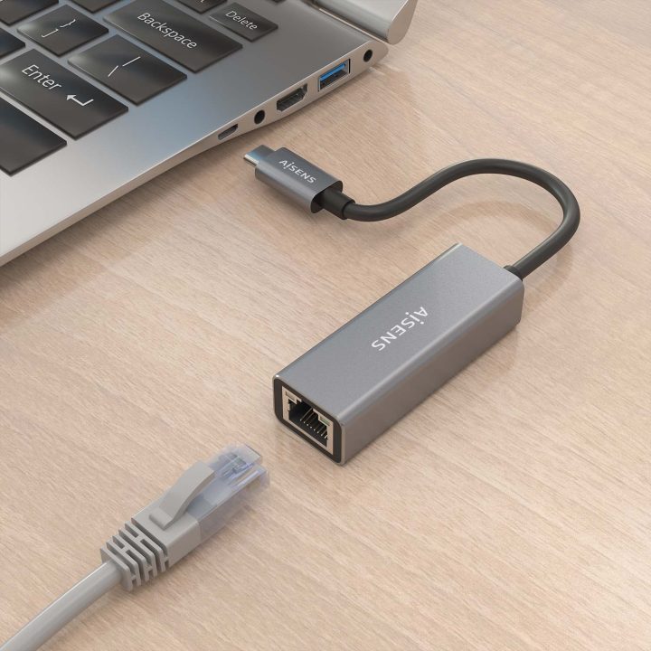 AISENS Conversor USB3.1 Gen1 USB-C a ethernet Gigabit 10/100/1000…