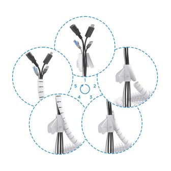 AISENS A151-0917 Universal Cable Organizer Cable Pass-Through White 1…