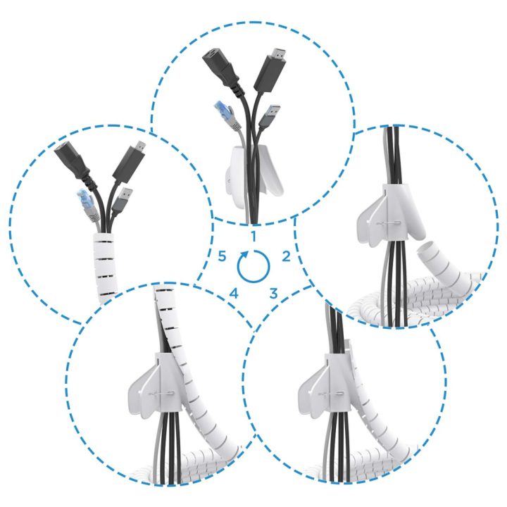 AISENS A151-0917 organizador de cabos Universal Passa-cabos Branco 1…