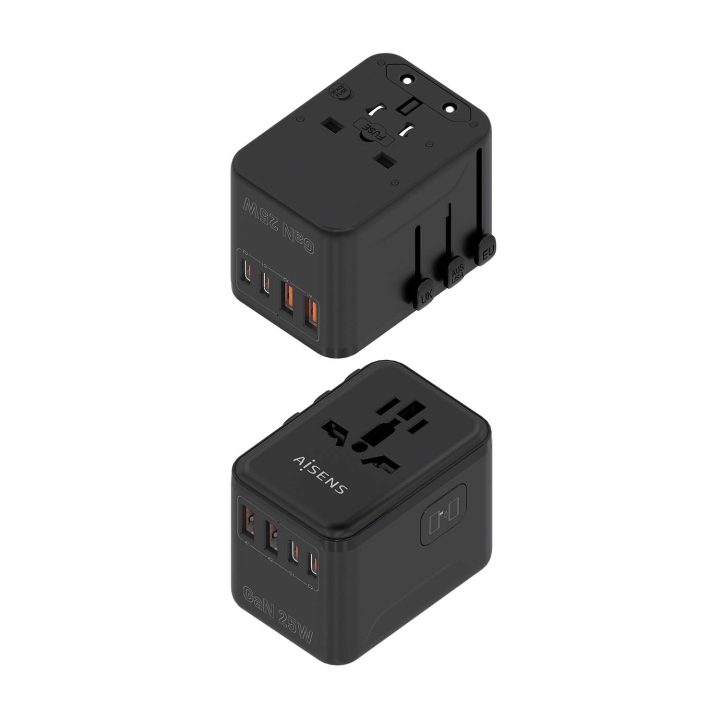 AISENS Adaptador Enchufe Universal Para Viaje EU/USA/UK/AU Con…